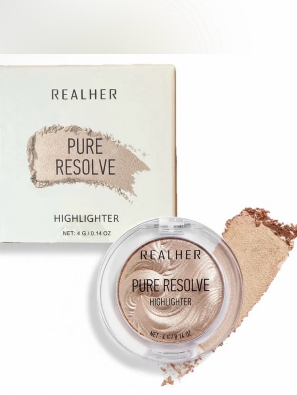 RealHer Pure Resolve Highlighter - Champagne Beige Glow